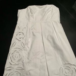 White strapless dress